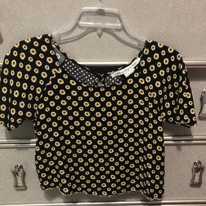 Sunflower American Rag Black Shirt